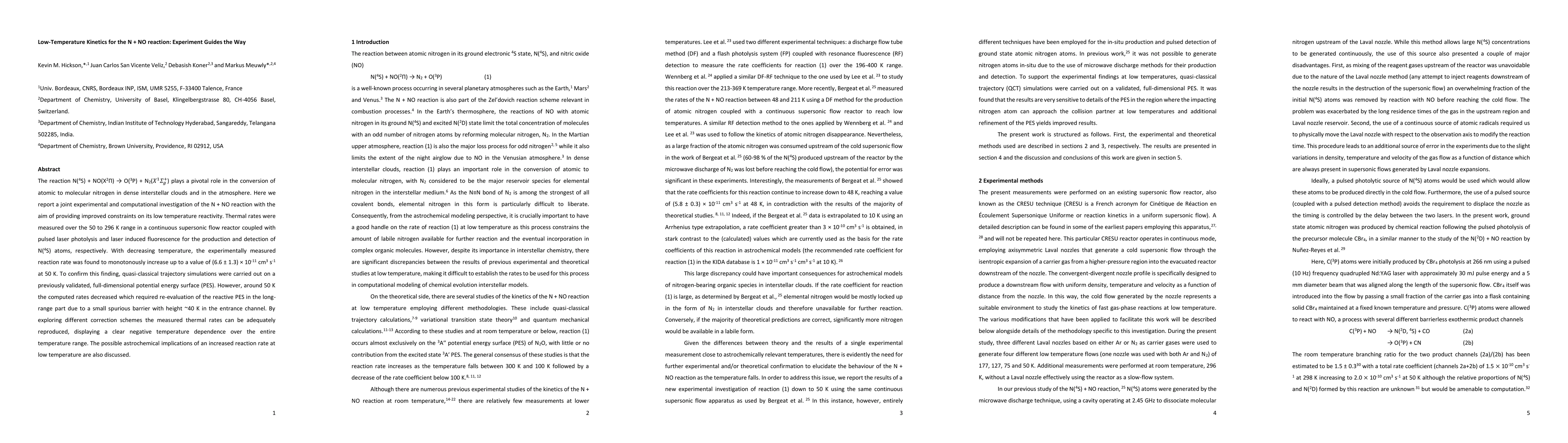 Thumbnail for Low-Temperature Kinetics for the N + NO reaction: Experiment Guides the
  Way
