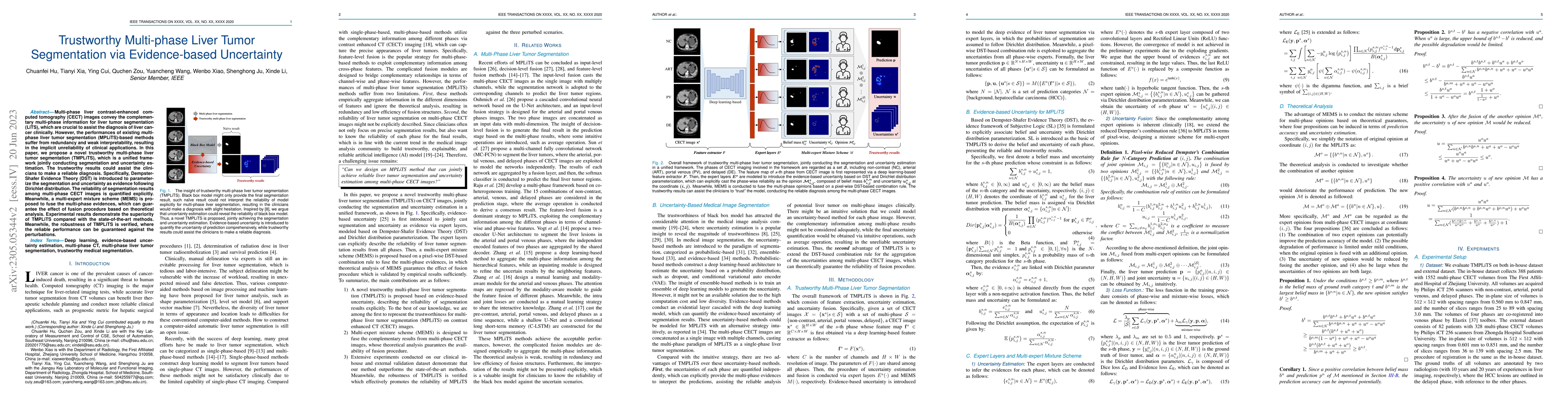 Thumbnail for Trustworthy Multi-phase Liver Tumor Segmentation via Evidence-based
  Uncertainty