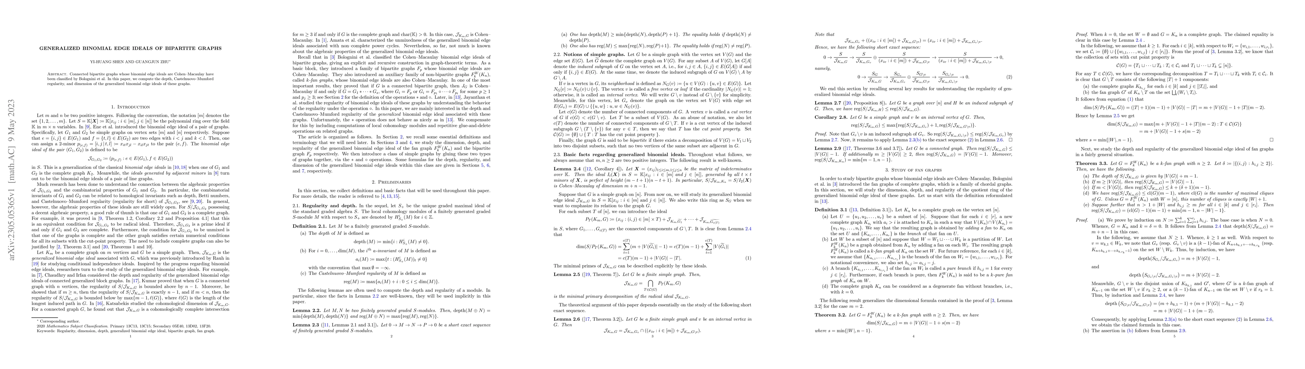 Thumbnail for Generalized binomial edge ideals of bipartite graphs