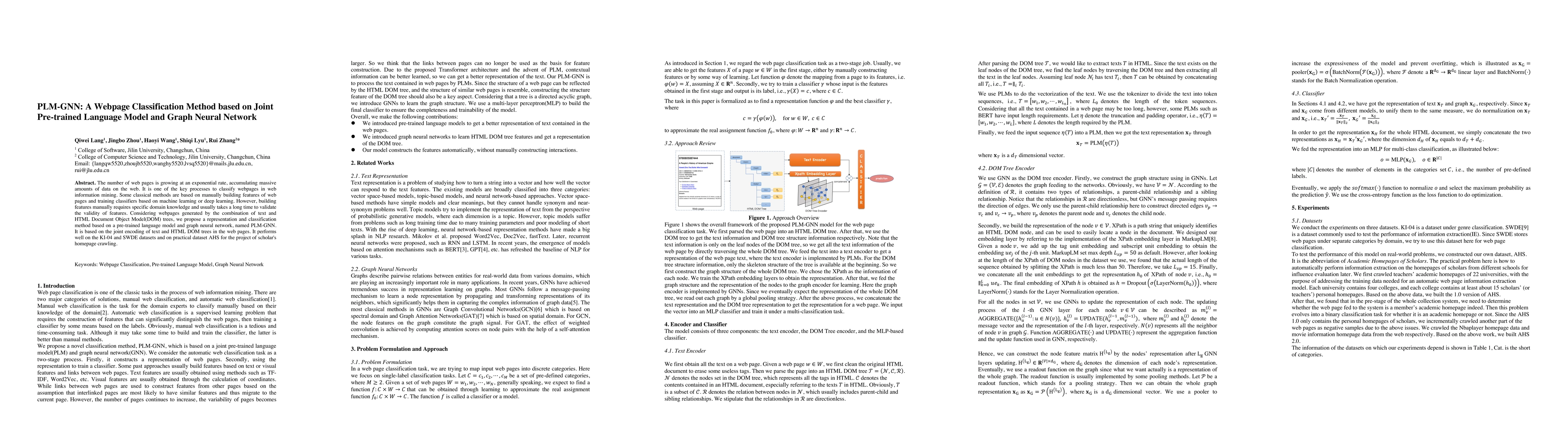 Thumbnail for PLM-GNN: A Webpage Classification Method based on Joint Pre-trained
  Language Model and Graph Neural Network