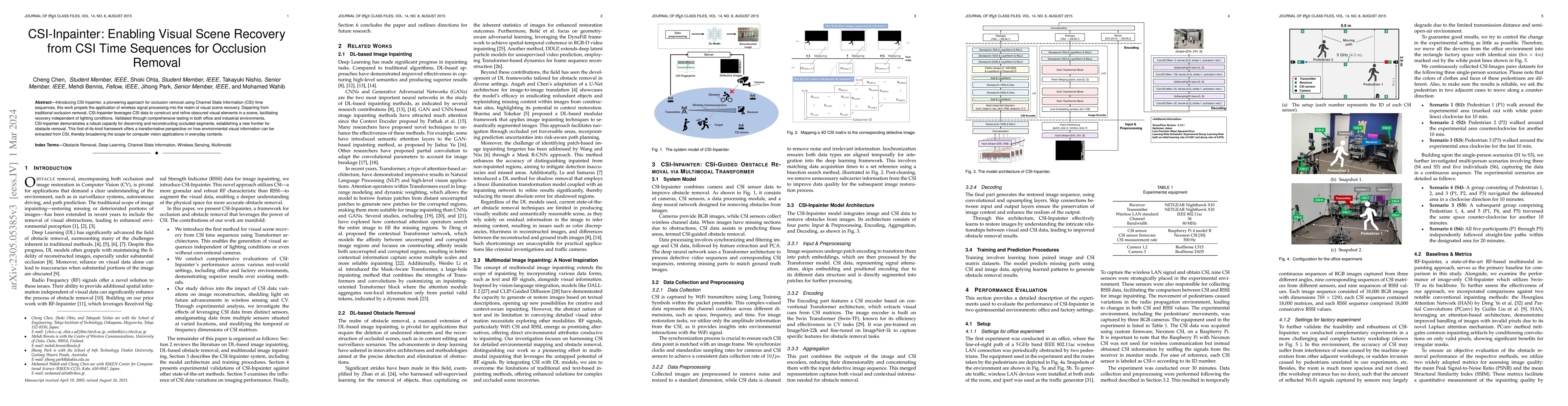 Thumbnail for CSI-Inpainter: Enabling Visual Scene Recovery from CSI Time Sequences
  for Occlusion Removal