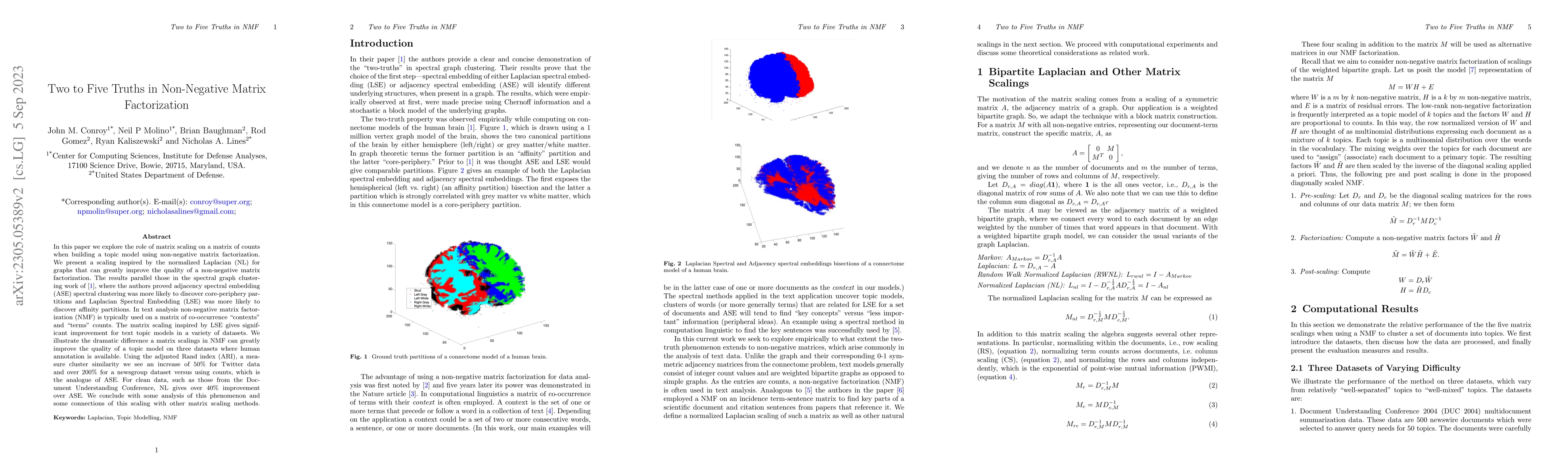 Thumbnail for Two to Five Truths in Non-Negative Matrix Factorization