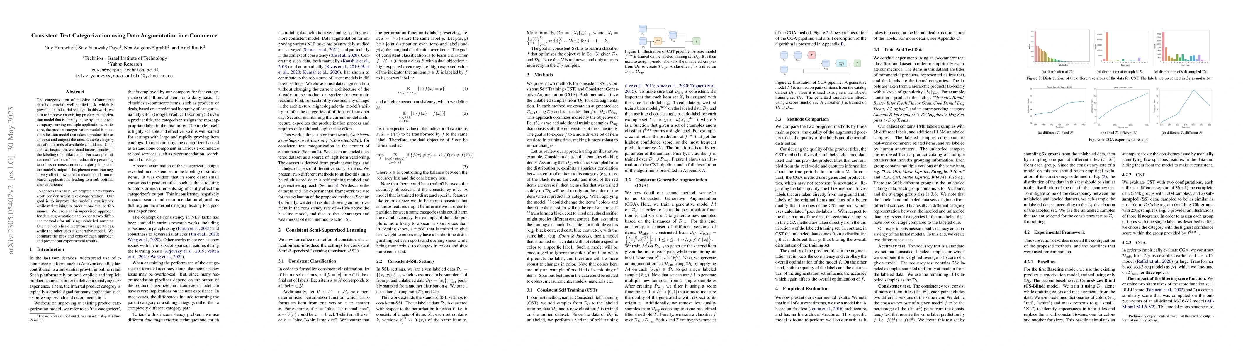 Thumbnail for Consistent Text Categorization using Data Augmentation in e-Commerce