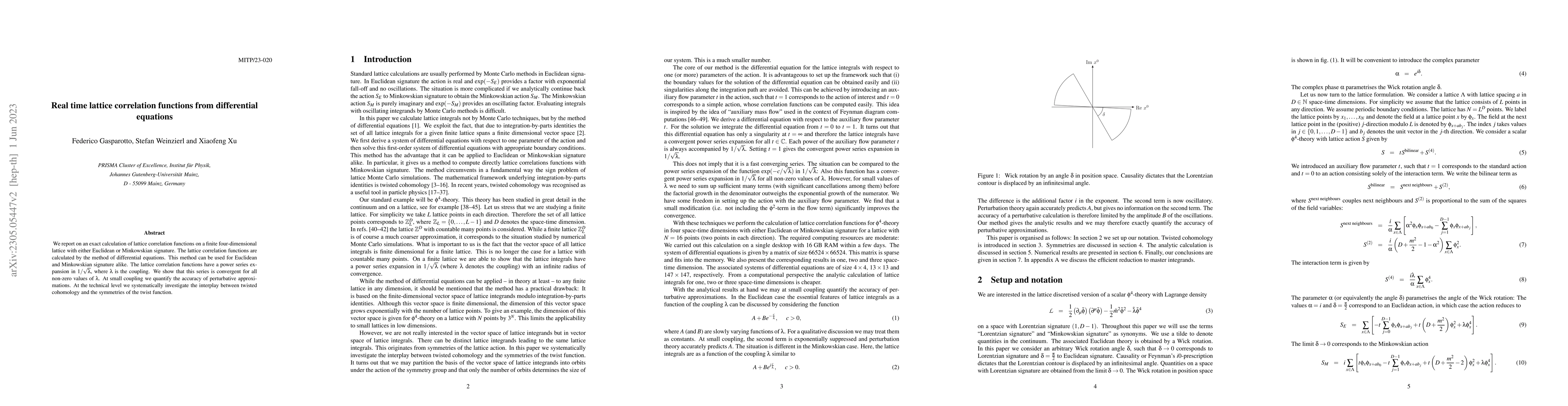 Thumbnail for Real time lattice correlation functions from differential equations