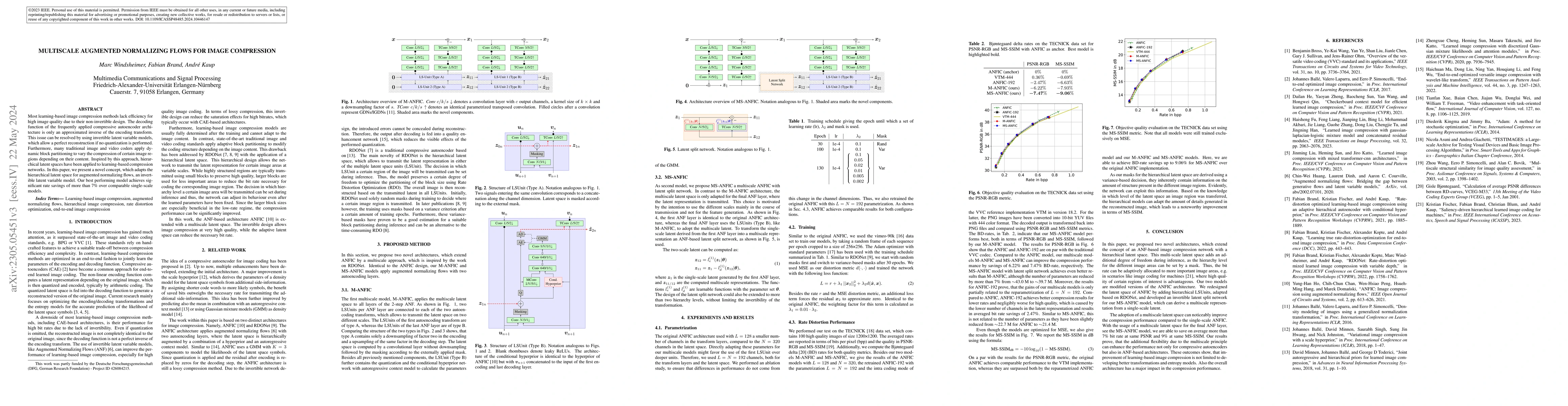 Thumbnail for Multiscale Augmented Normalizing Flows for Image Compression