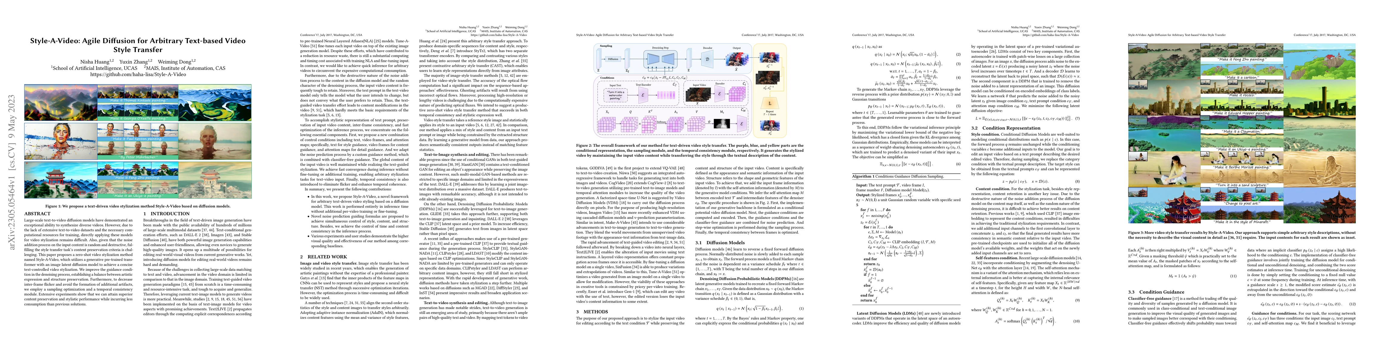 Thumbnail for Style-A-Video: Agile Diffusion for Arbitrary Text-based Video Style
  Transfer