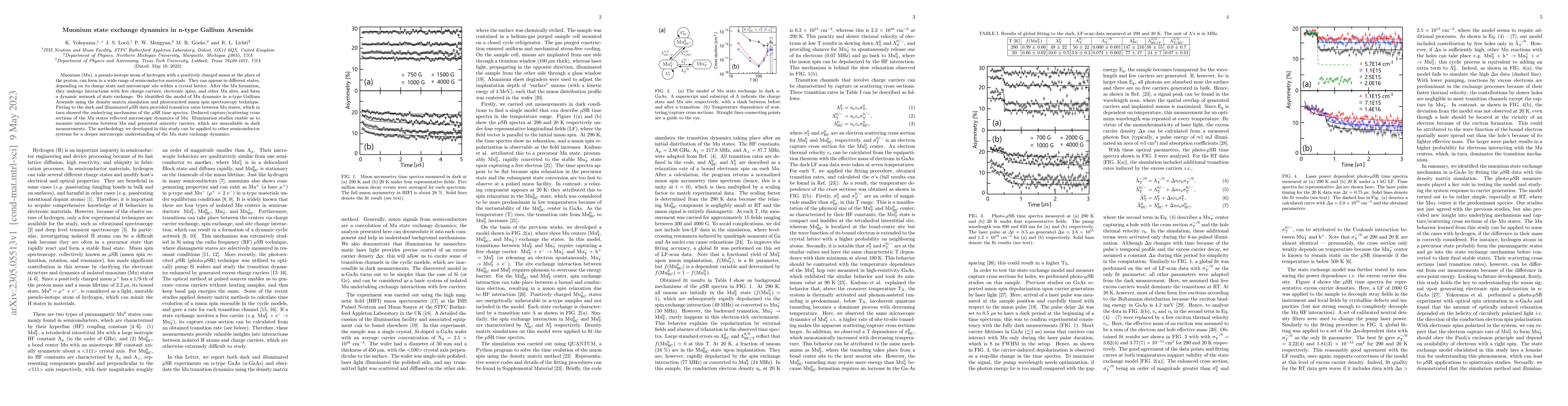 Thumbnail for Muonium state exchange dynamics in n-type Gallium Arsenide