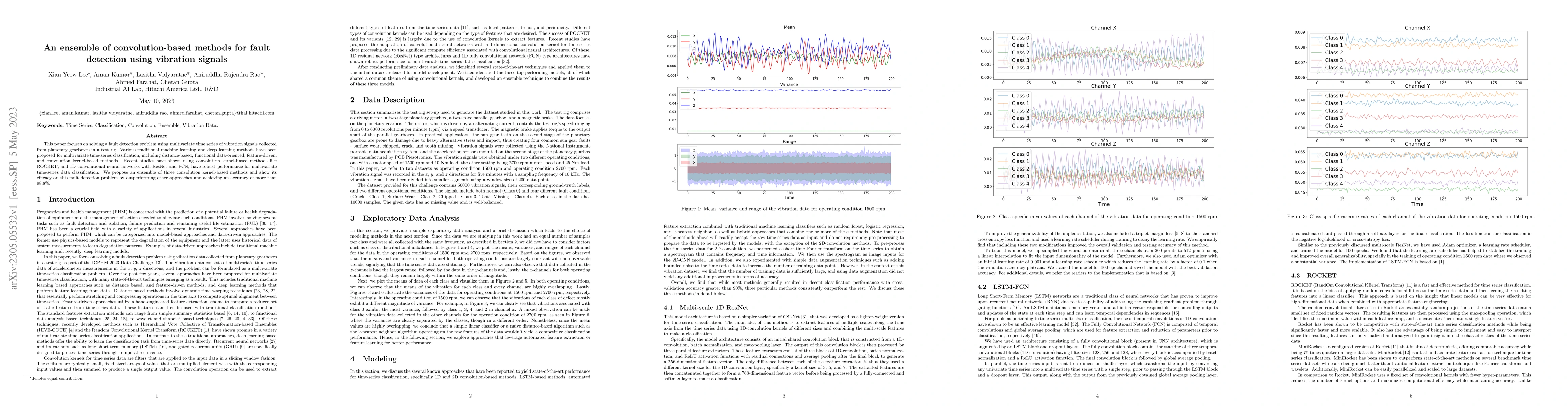 Thumbnail for An ensemble of convolution-based methods for fault detection using
  vibration signals