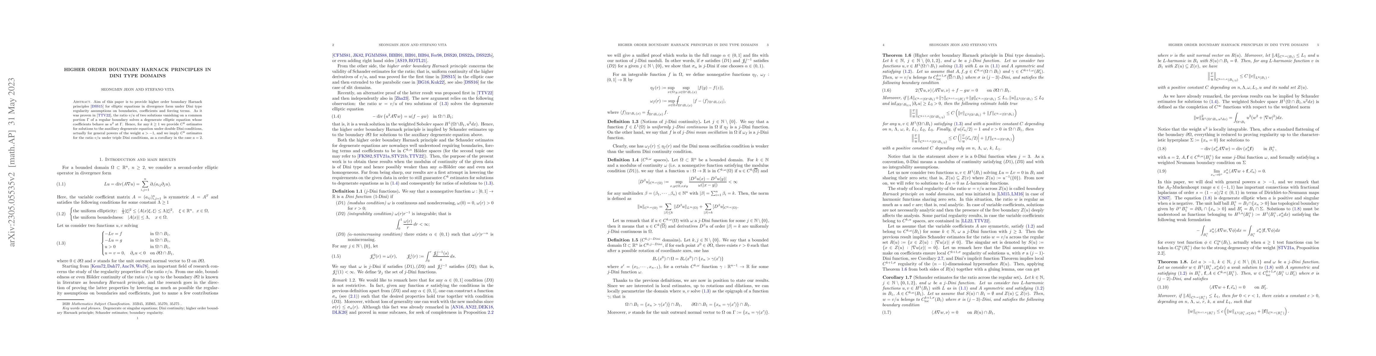Thumbnail for Higher order boundary Harnack principles in Dini type domains