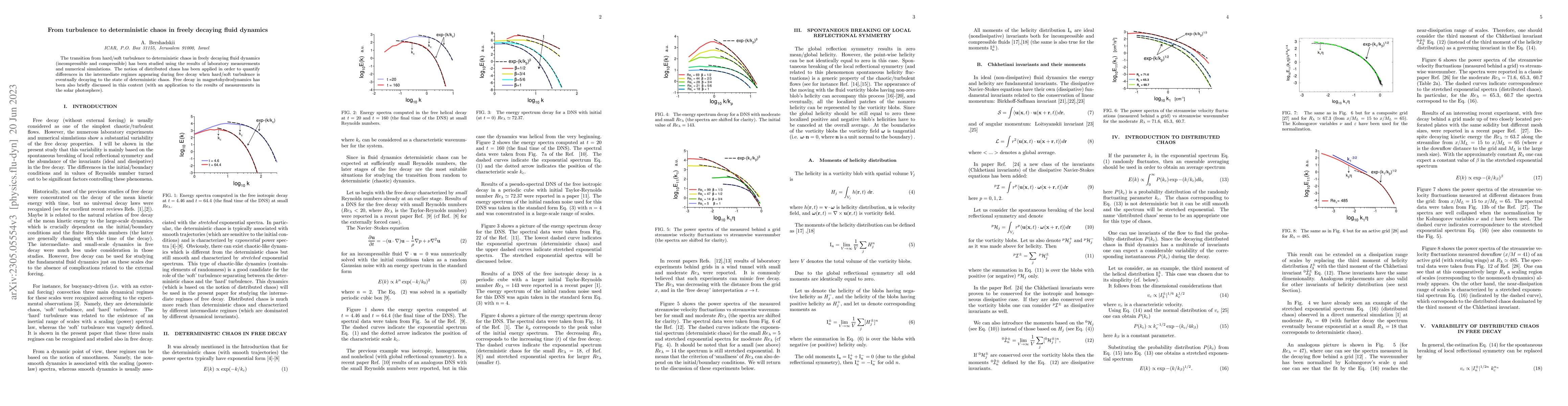 Thumbnail for From turbulence to deterministic chaos in freely decaying fluid dynamics