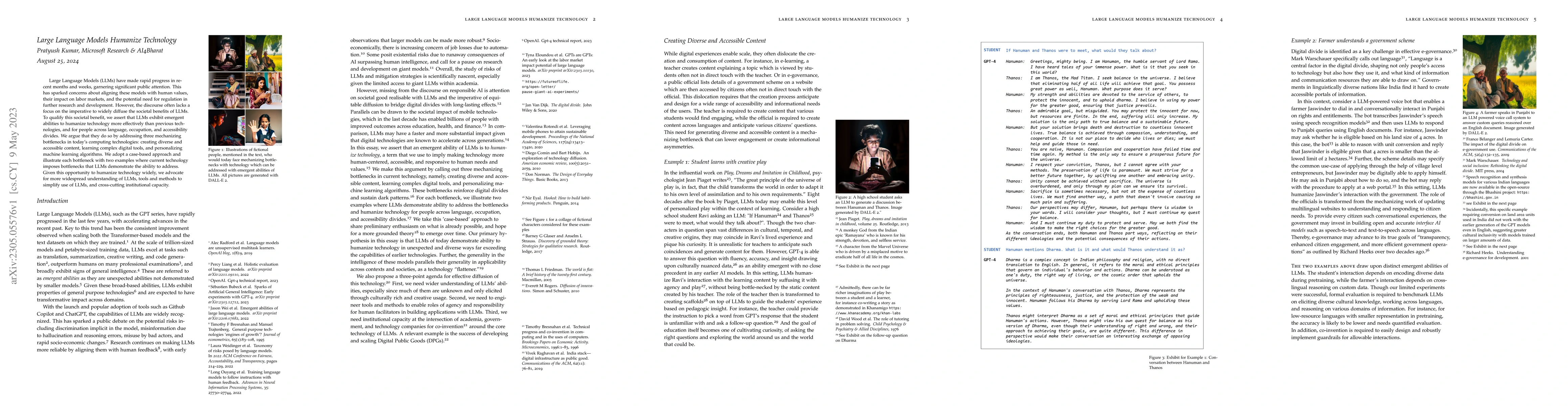 Thumbnail for Large Language Models Humanize Technology