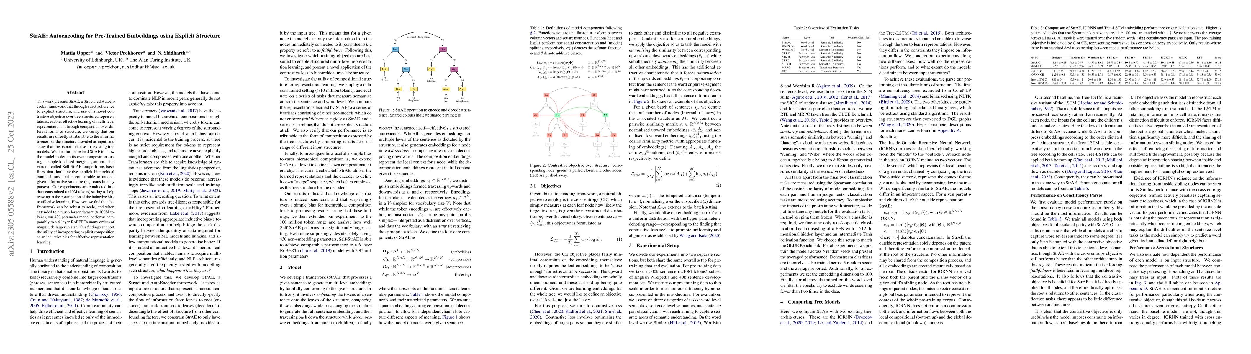 Thumbnail for StrAE: Autoencoding for Pre-Trained Embeddings using Explicit Structure