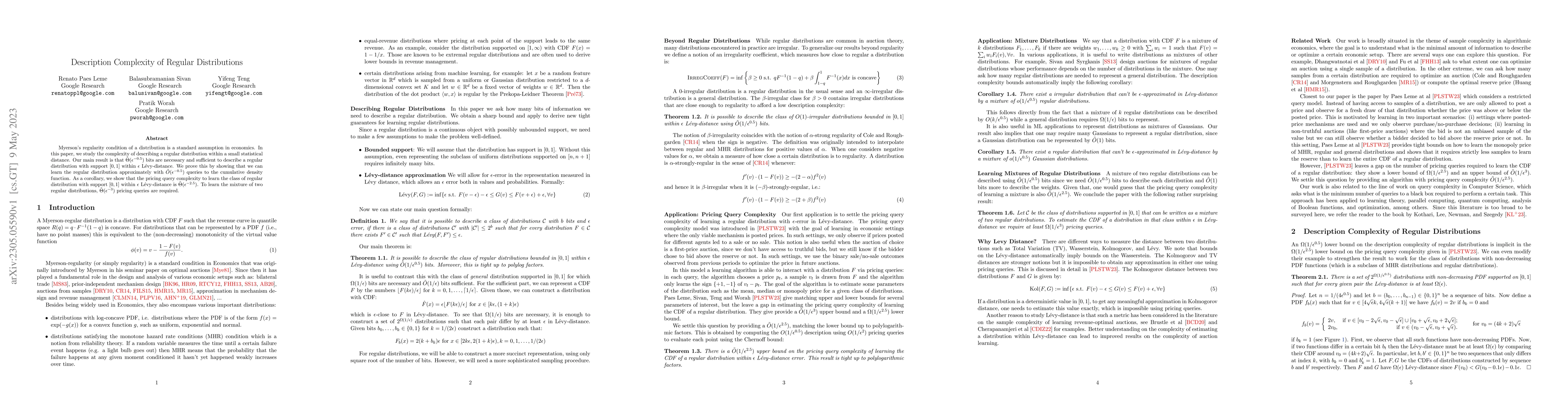 Thumbnail for Description Complexity of Regular Distributions