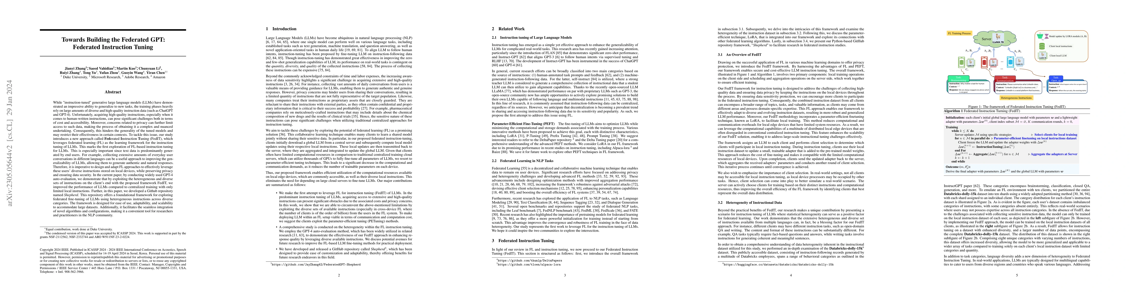 Thumbnail for Towards Building the Federated GPT: Federated Instruction Tuning