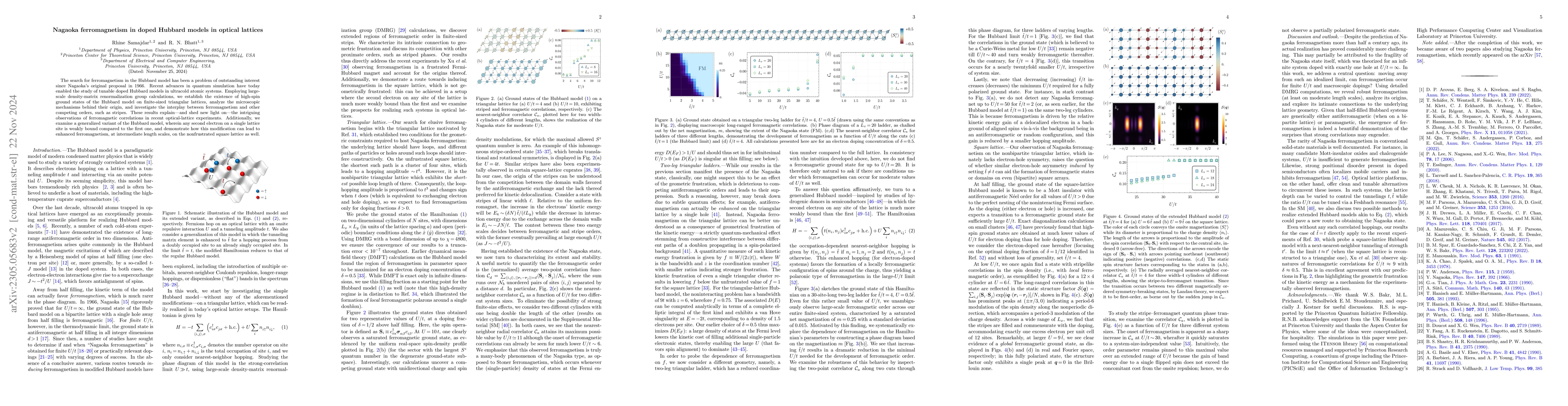 Thumbnail for Nagaoka ferromagnetism in doped Hubbard models in optical lattices