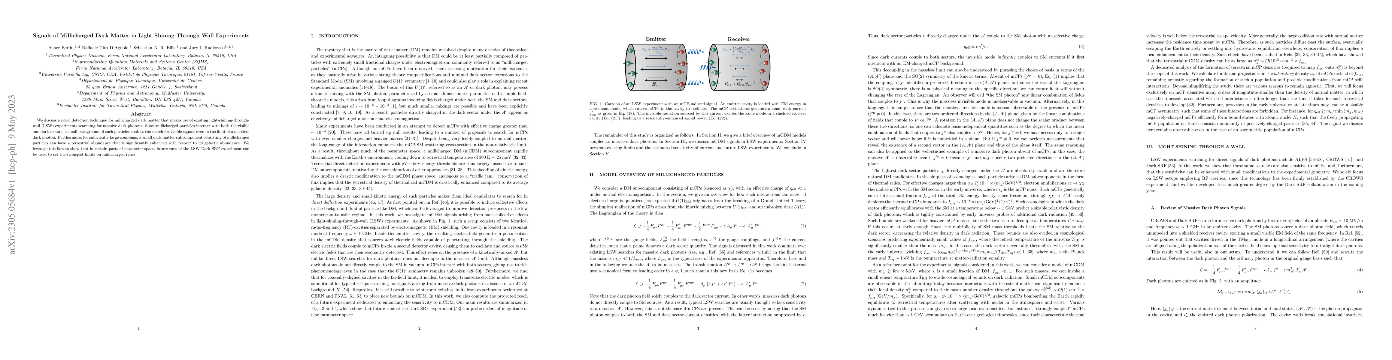 Thumbnail for Signals of Millicharged Dark Matter in Light-Shining-Through-Wall
  Experiments