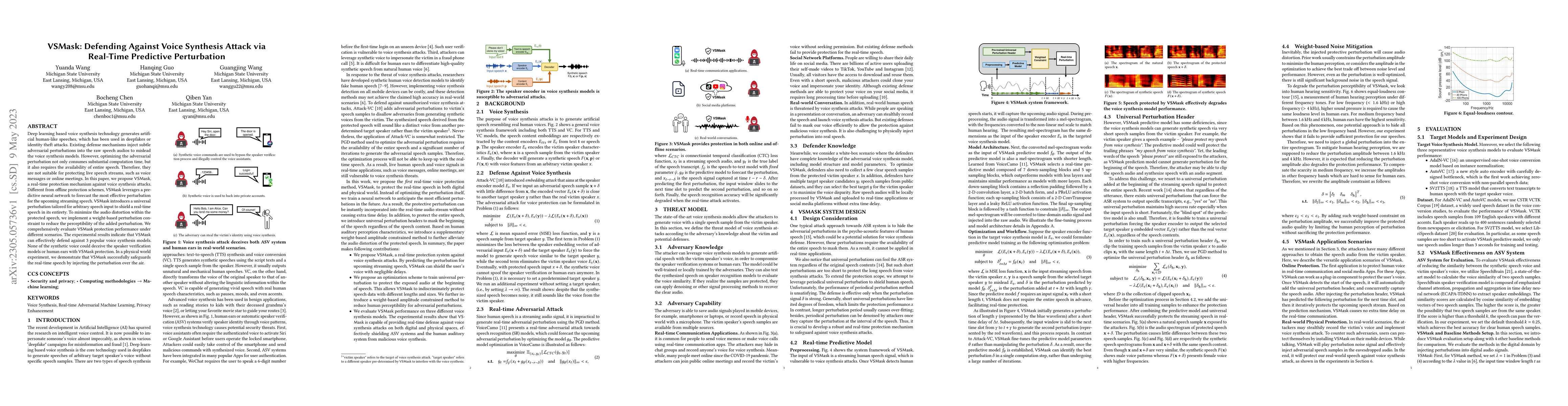 Thumbnail for VSMask: Defending Against Voice Synthesis Attack via Real-Time
  Predictive Perturbation