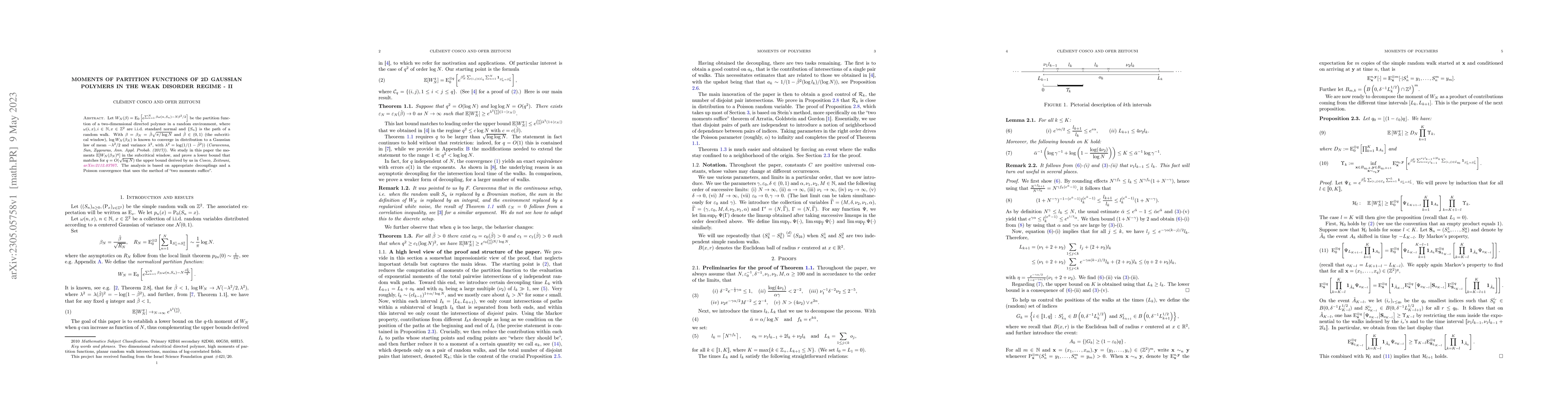 Thumbnail for Moments of partition functions of 2D Gaussian polymers in the weak
  disorder regime -- II