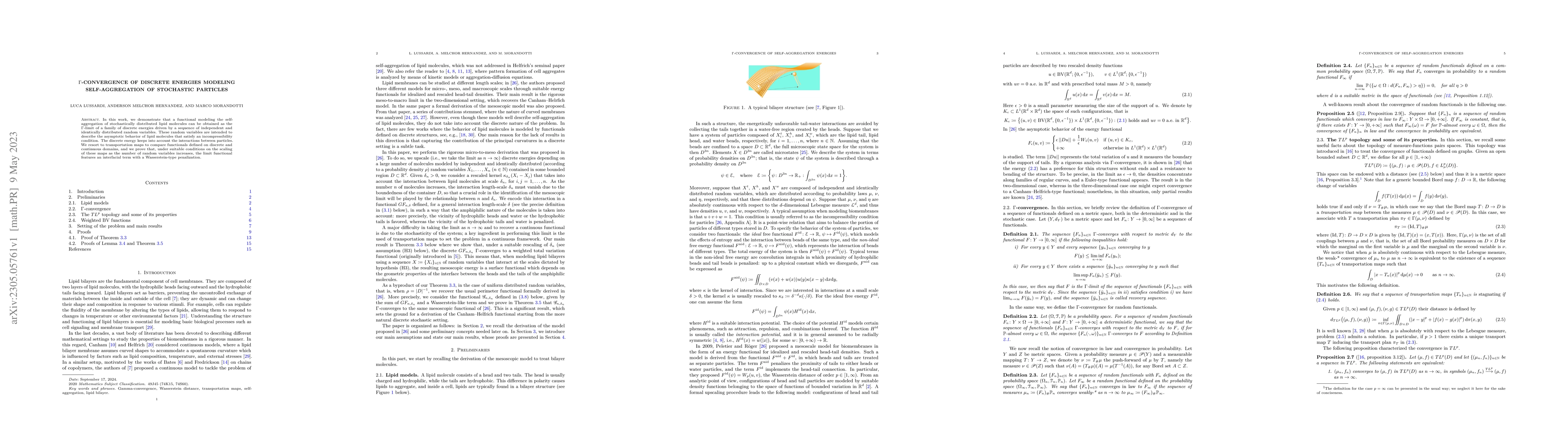 Thumbnail for $\Gamma$-convergence of discrete energies modeling self-aggregation of
  stochastic particles