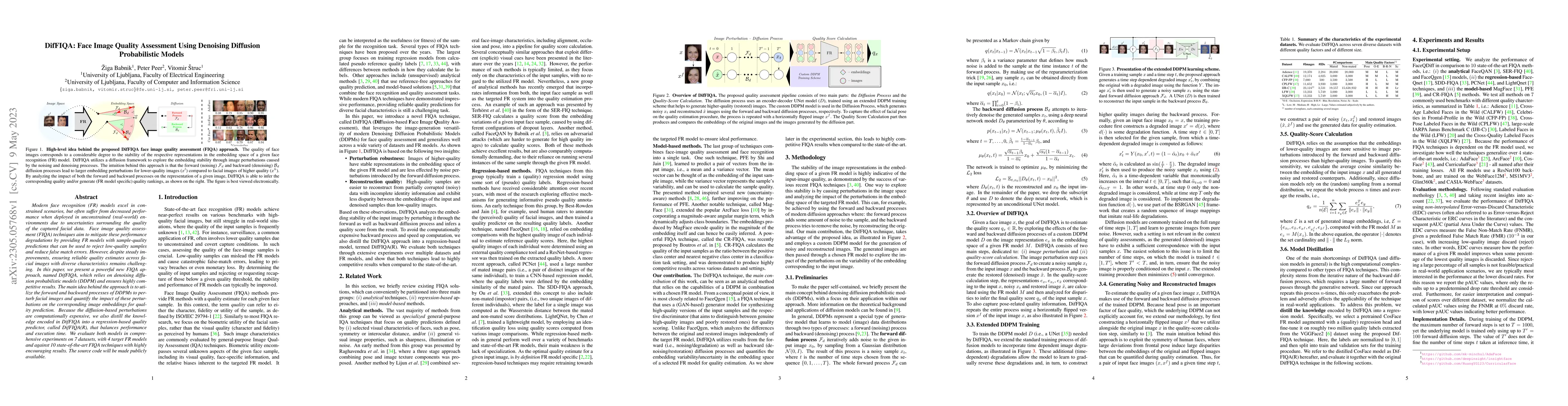 Thumbnail for DifFIQA: Face Image Quality Assessment Using Denoising Diffusion
  Probabilistic Models