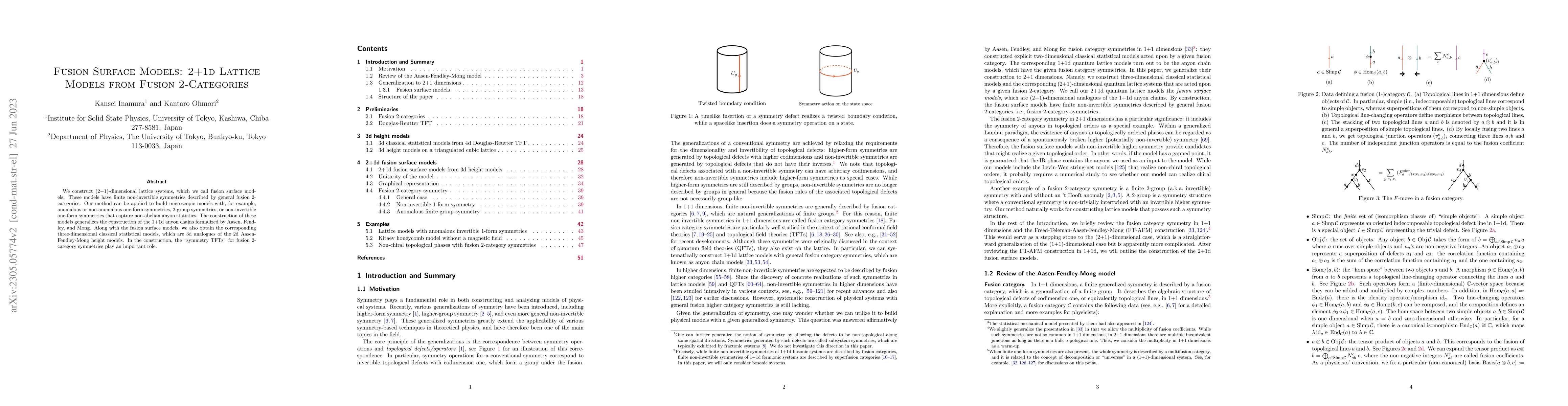 Thumbnail for Fusion Surface Models: 2+1d Lattice Models from Fusion 2-Categories
