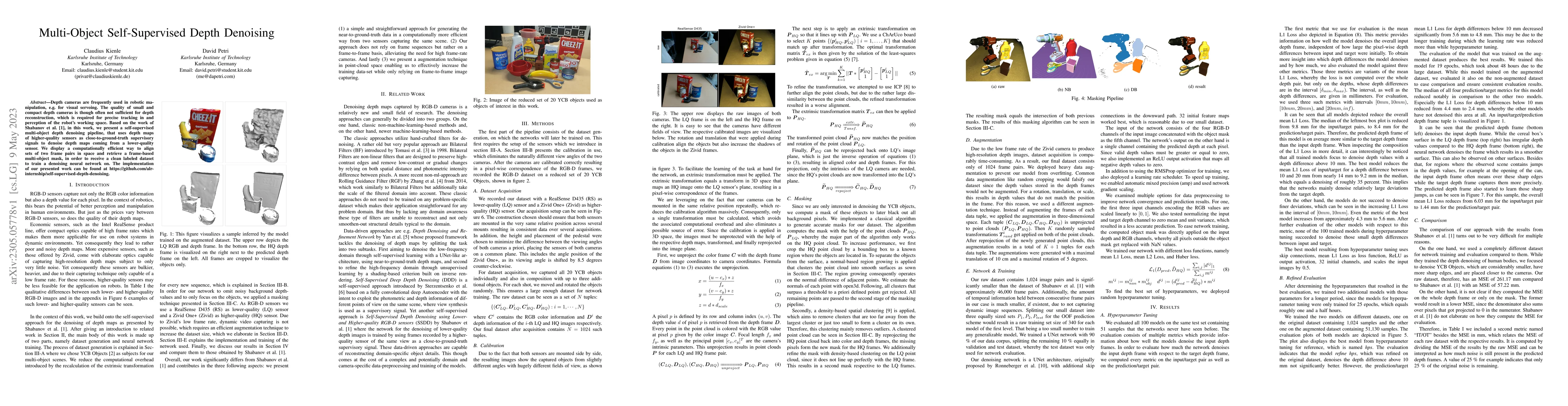 Thumbnail for Multi-Object Self-Supervised Depth Denoising