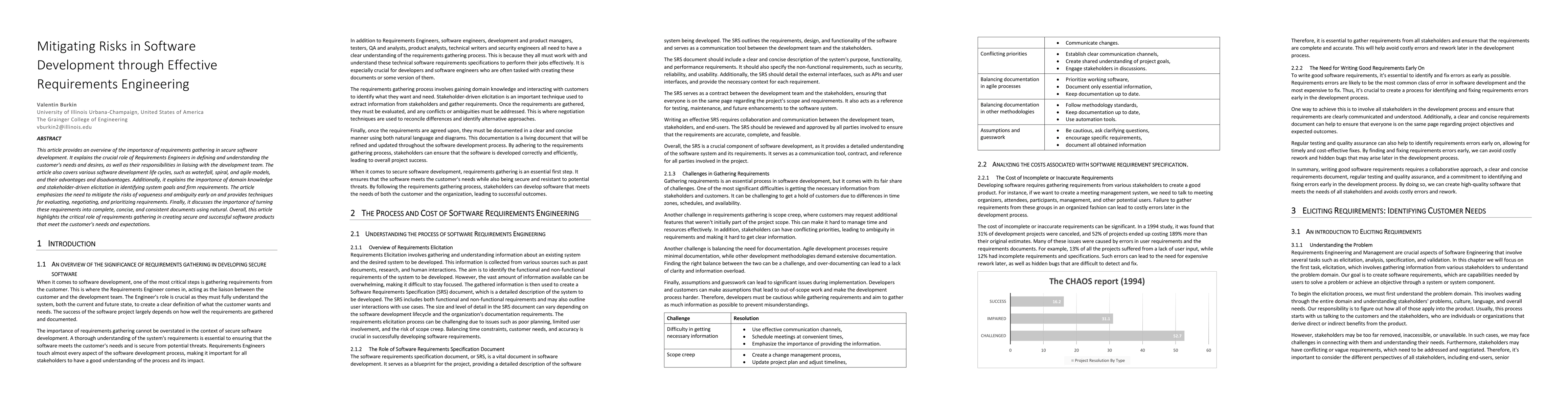 Thumbnail for Mitigating Risks in Software Development through Effective Requirements
  Engineering