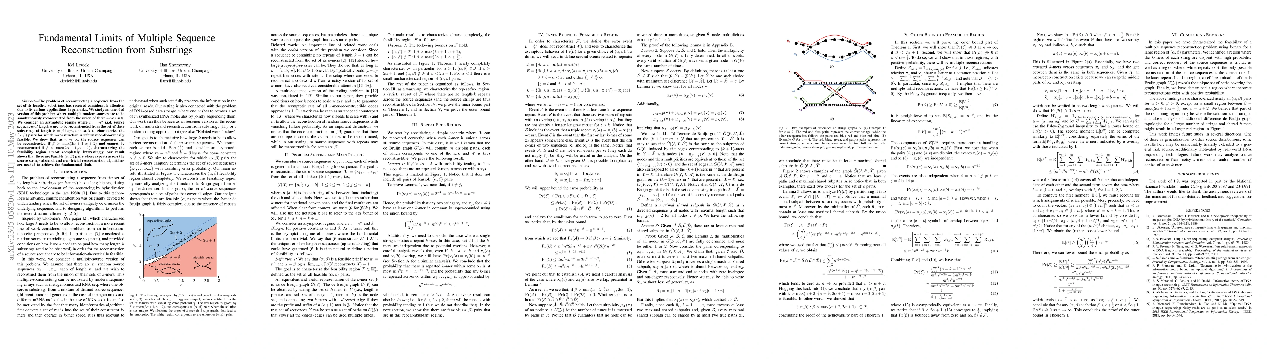 Thumbnail for Fundamental Limits of Multiple Sequence Reconstruction from Substrings