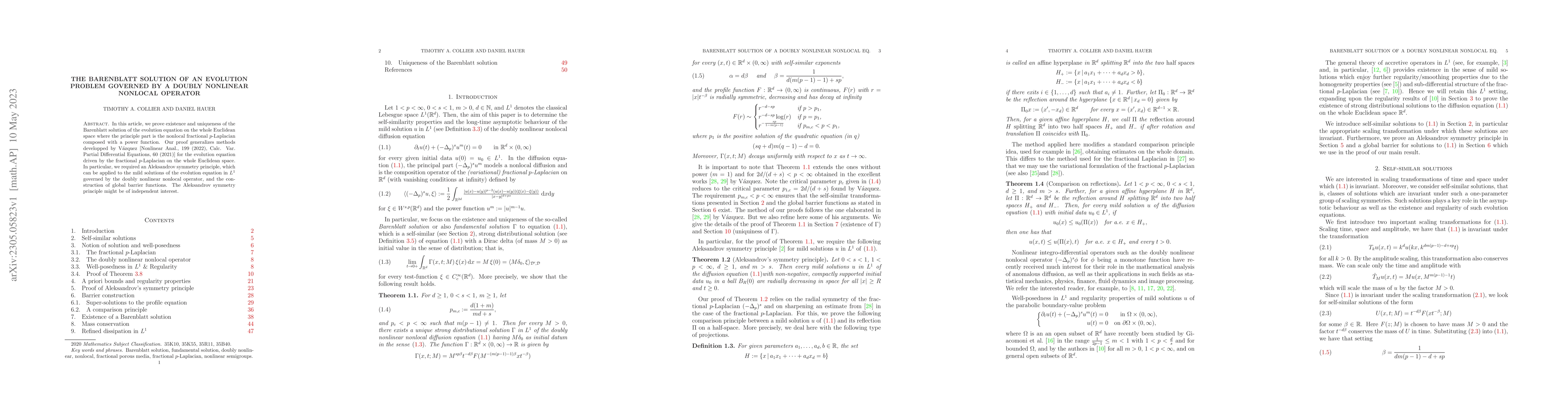 Thumbnail for The Barenblatt solution of an evolution problem governed by a doubly
  nonlinear nonlocal operator