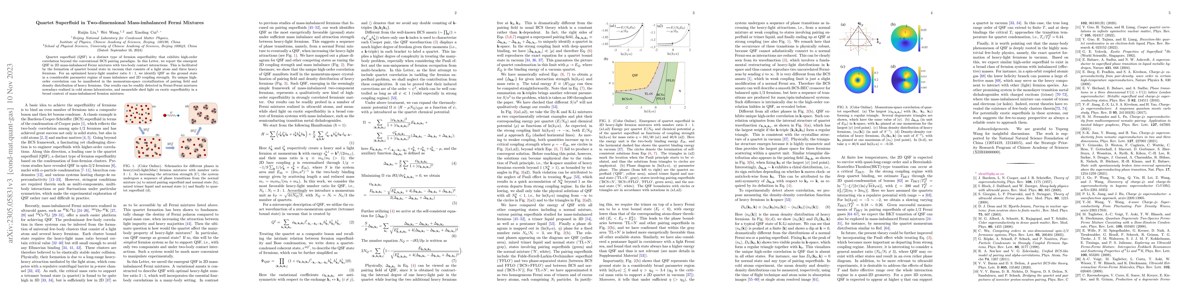 Thumbnail for Quartet Superfluid in Two-dimensional Mass-imbalanced Fermi Mixtures