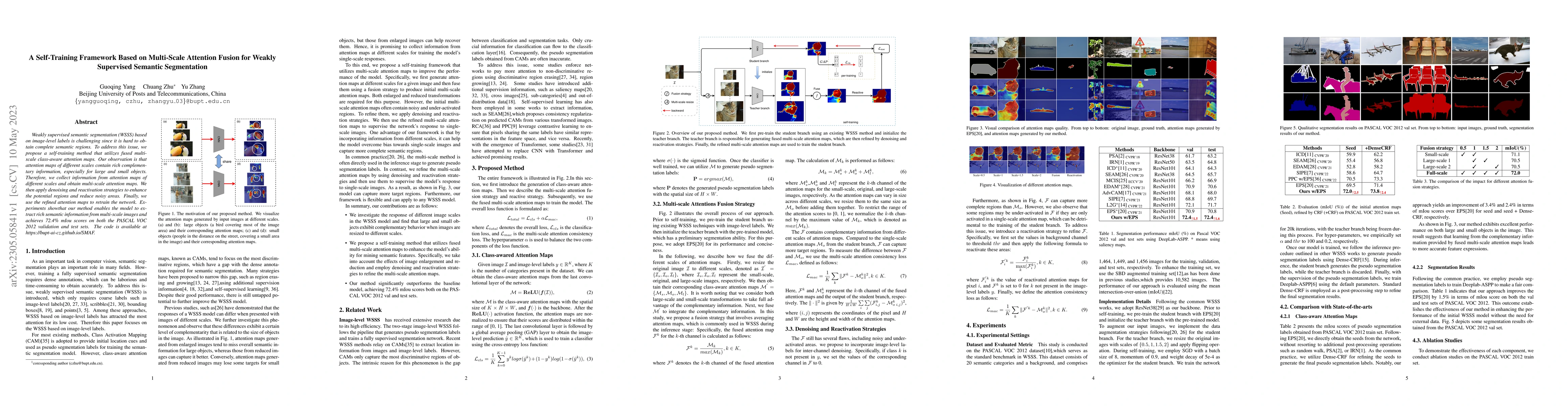 Thumbnail for A Self-Training Framework Based on Multi-Scale Attention Fusion for
  Weakly Supervised Semantic Segmentation