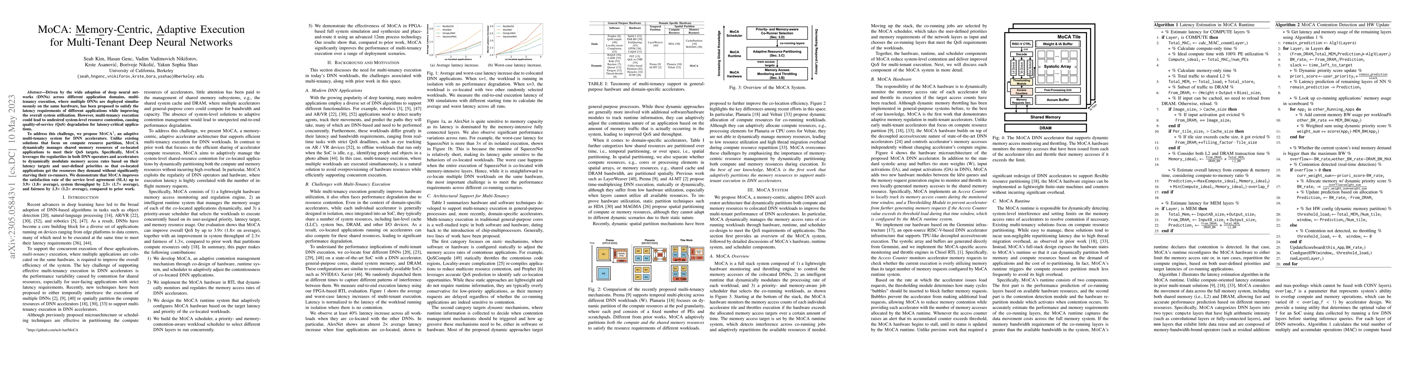 Thumbnail for MoCA: Memory-Centric, Adaptive Execution for Multi-Tenant Deep Neural
  Networks