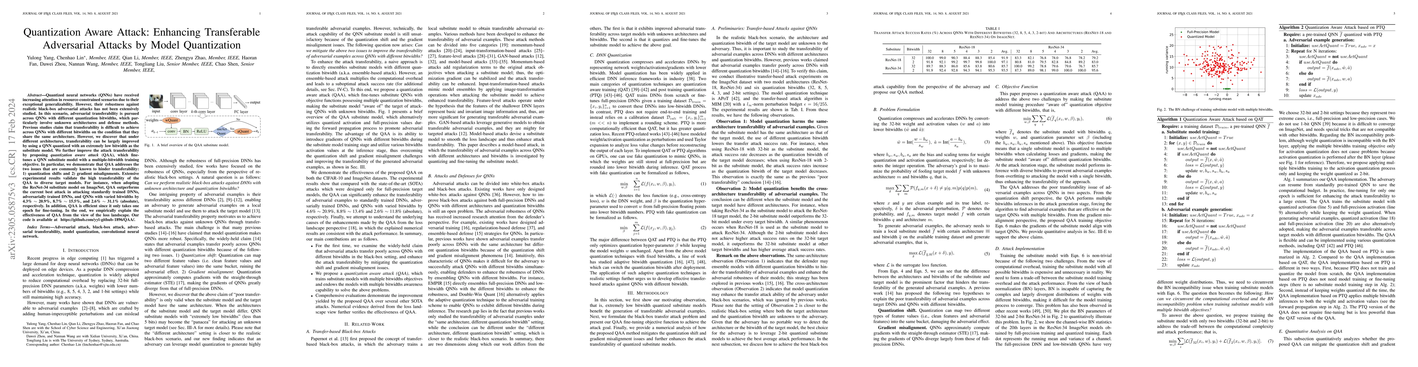 Thumbnail for Quantization Aware Attack: Enhancing Transferable Adversarial Attacks by
  Model Quantization