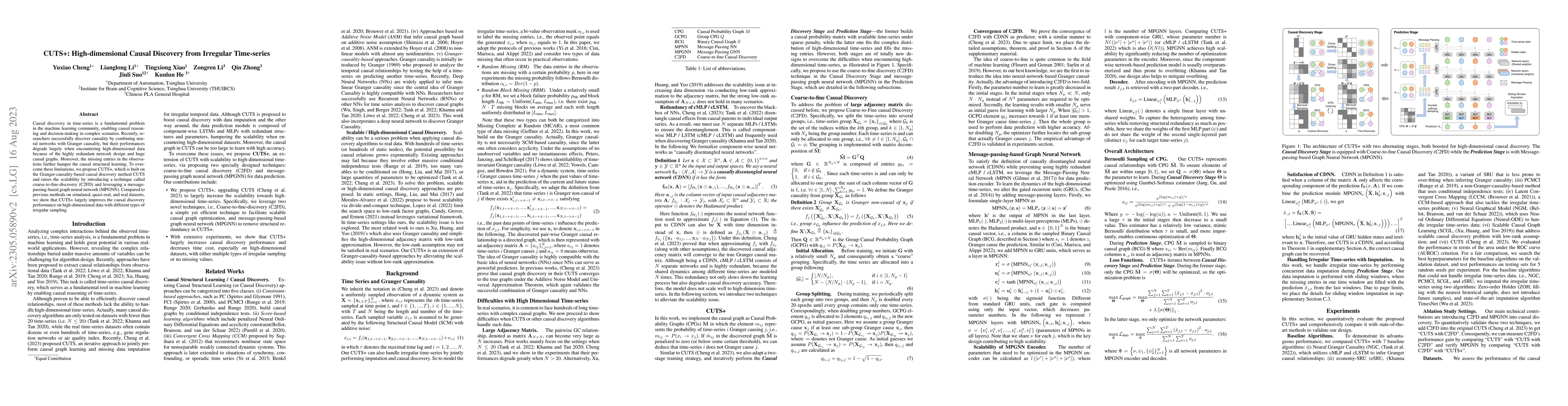 Thumbnail for CUTS+: High-dimensional Causal Discovery from Irregular Time-series