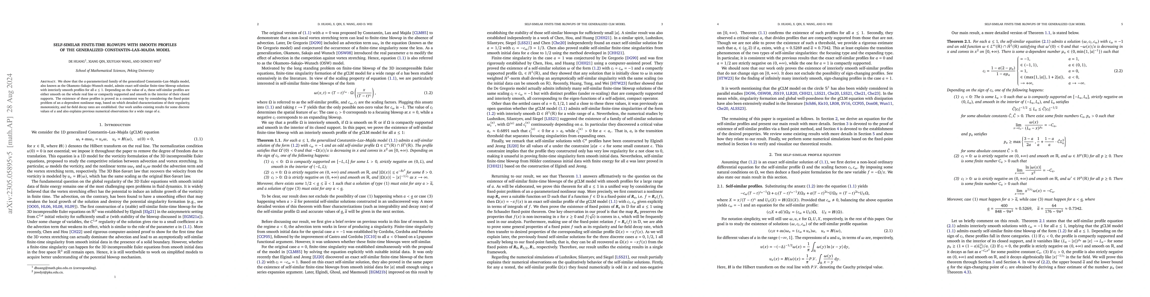 Thumbnail for Self-similar finite-time blowups with smooth profiles of the generalized
  Constantin-Lax-Majda model