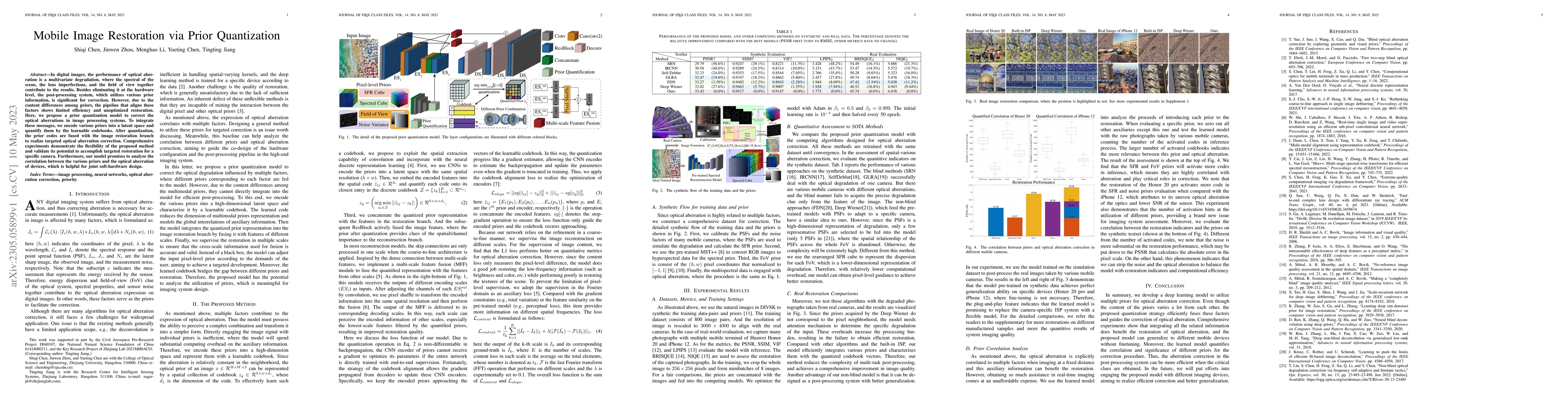 Thumbnail for Mobile Image Restoration via Prior Quantization