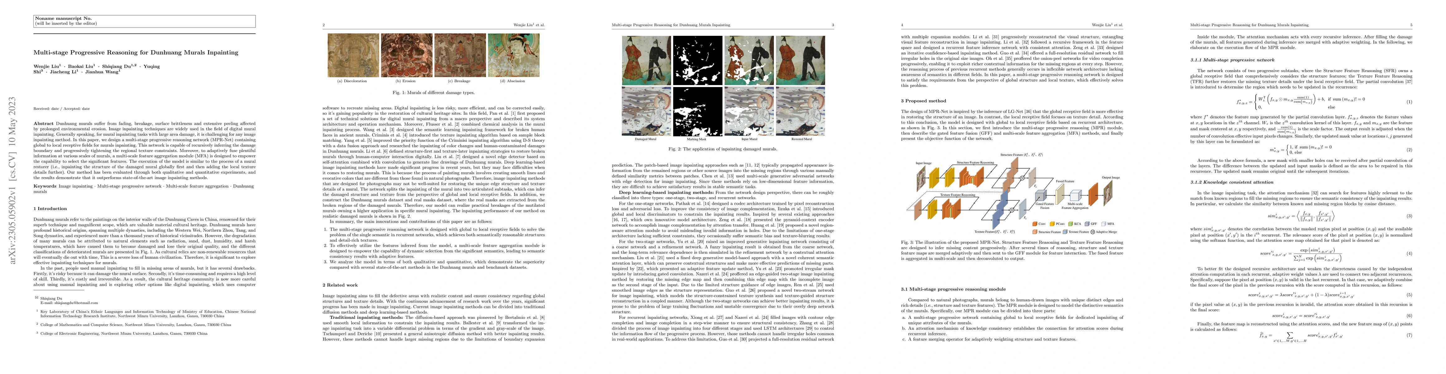 Thumbnail for Multi-stage Progressive Reasoning for Dunhuang Murals Inpainting