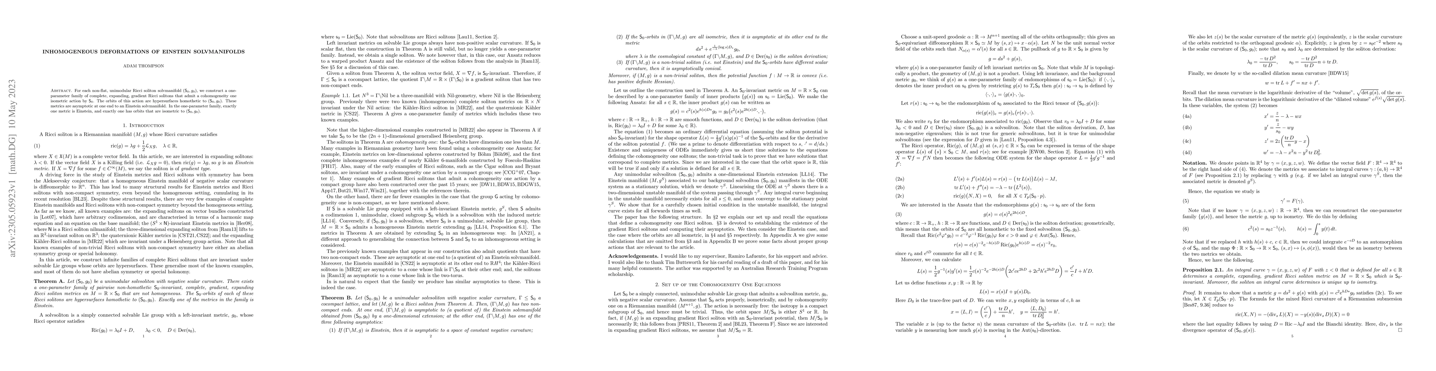 Thumbnail for Inhomogeneous deformations of Einstein solvmanifolds