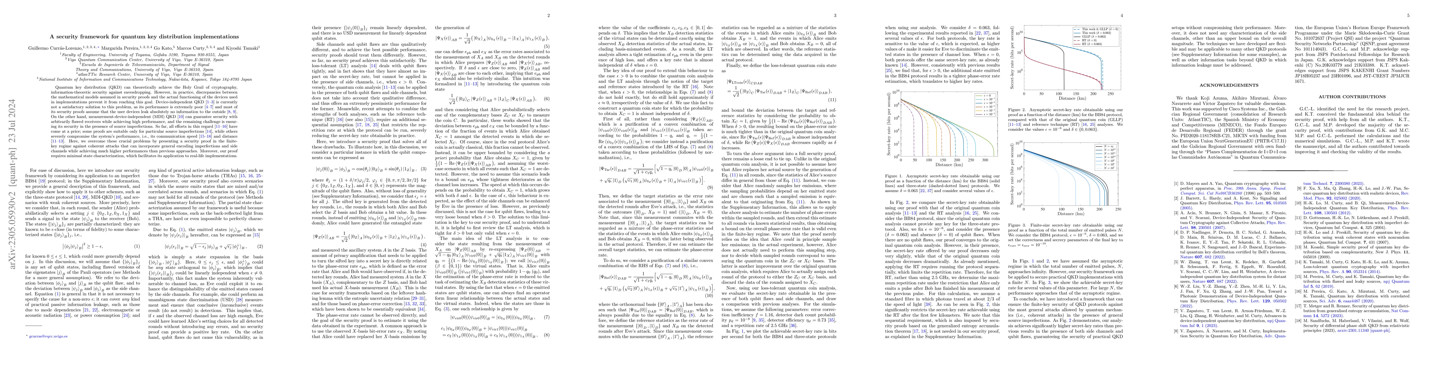 Thumbnail for A security framework for quantum key distribution implementations