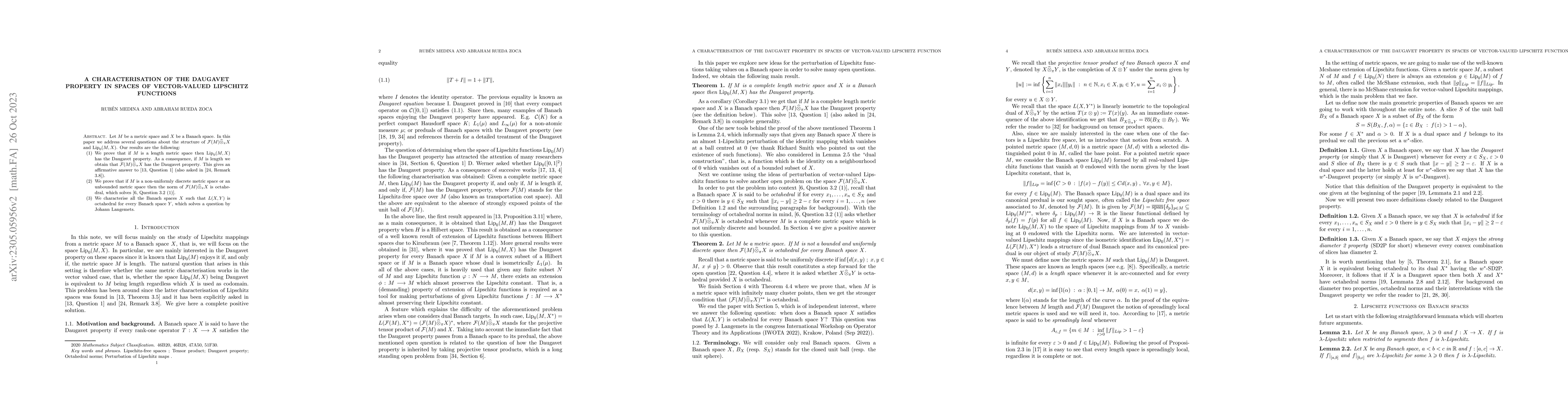 Thumbnail for A characterisation of the Daugavet property in spaces of vector-valued
  Lipschitz functions