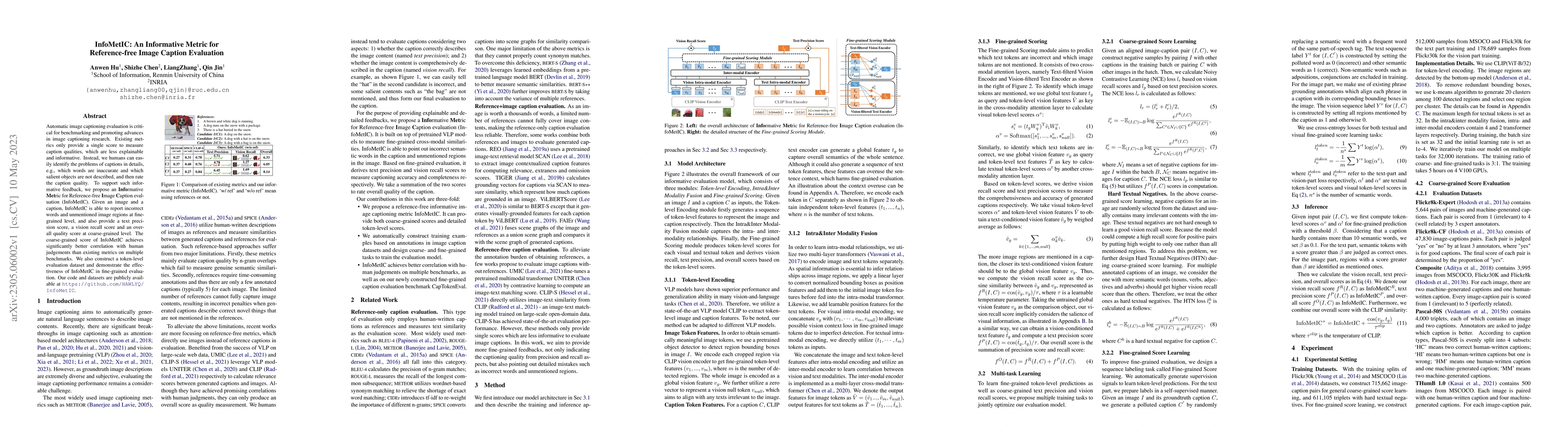 Thumbnail for InfoMetIC: An Informative Metric for Reference-free Image Caption
  Evaluation