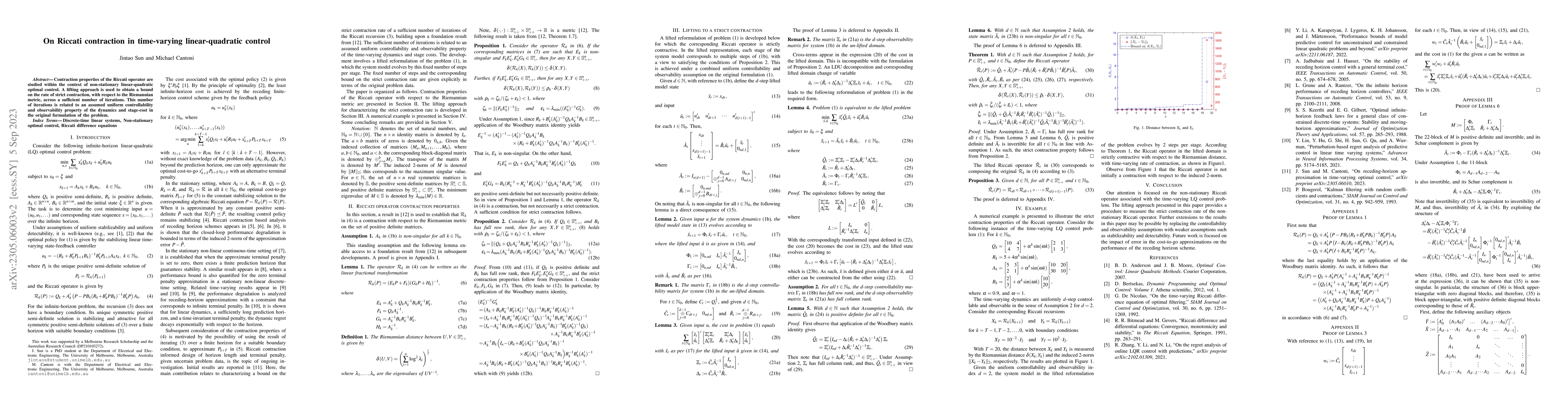 Thumbnail for On Riccati contraction in time-varying linear-quadratic control