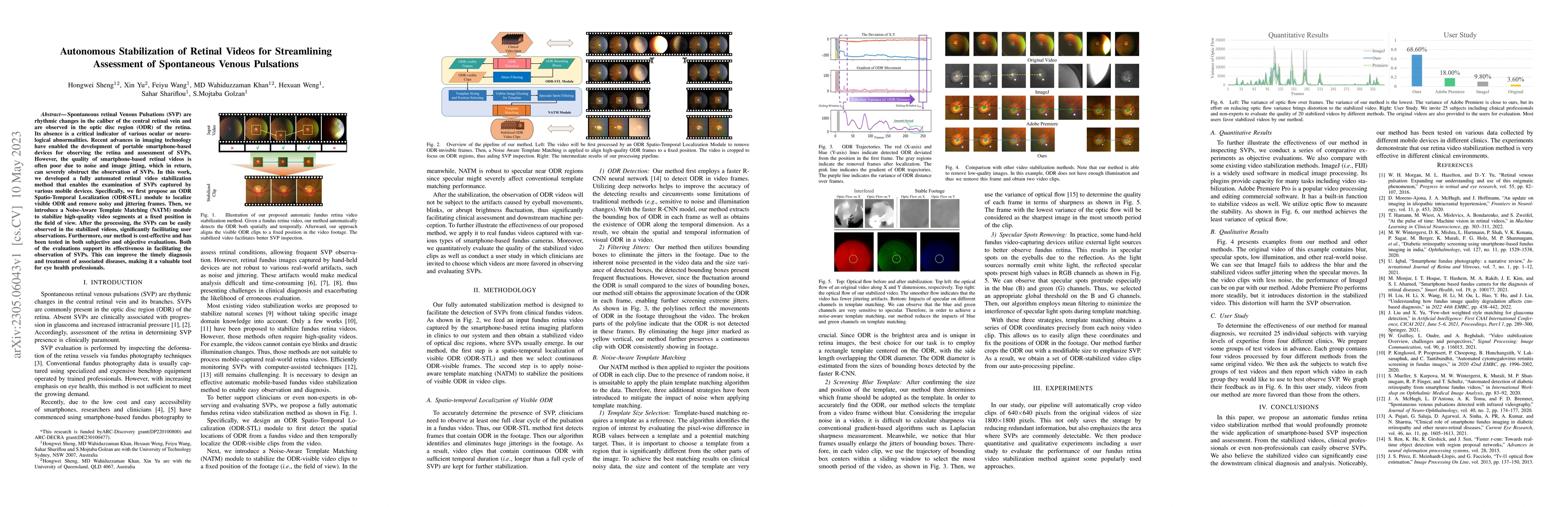 Thumbnail for Autonomous Stabilization of Retinal Videos for Streamlining Assessment
  of Spontaneous Venous Pulsations