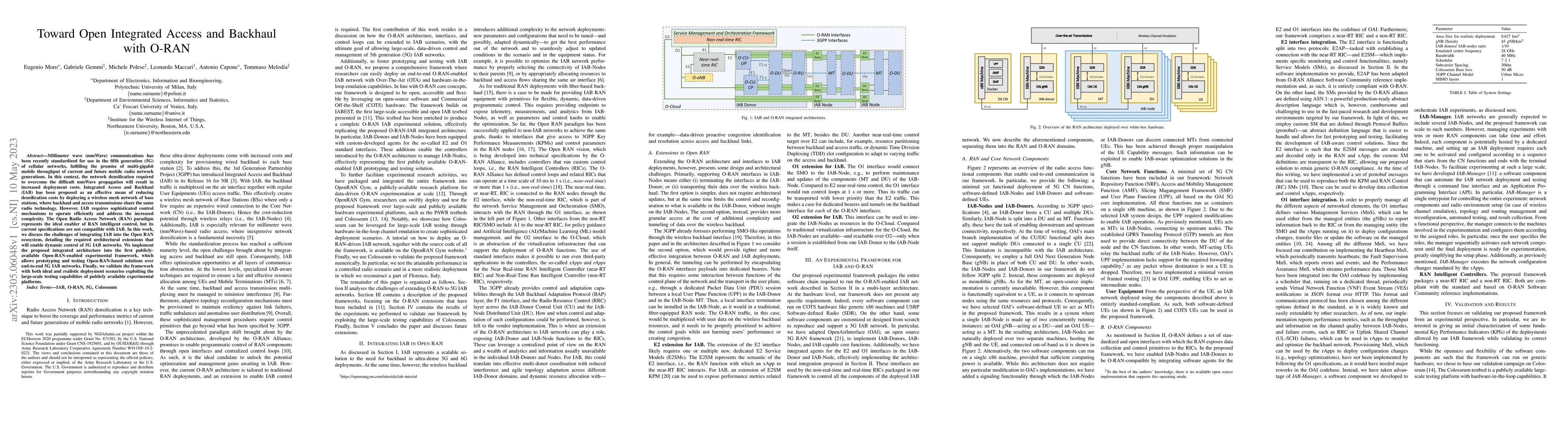 Thumbnail for Toward Open Integrated Access and Backhaul with O-RAN
