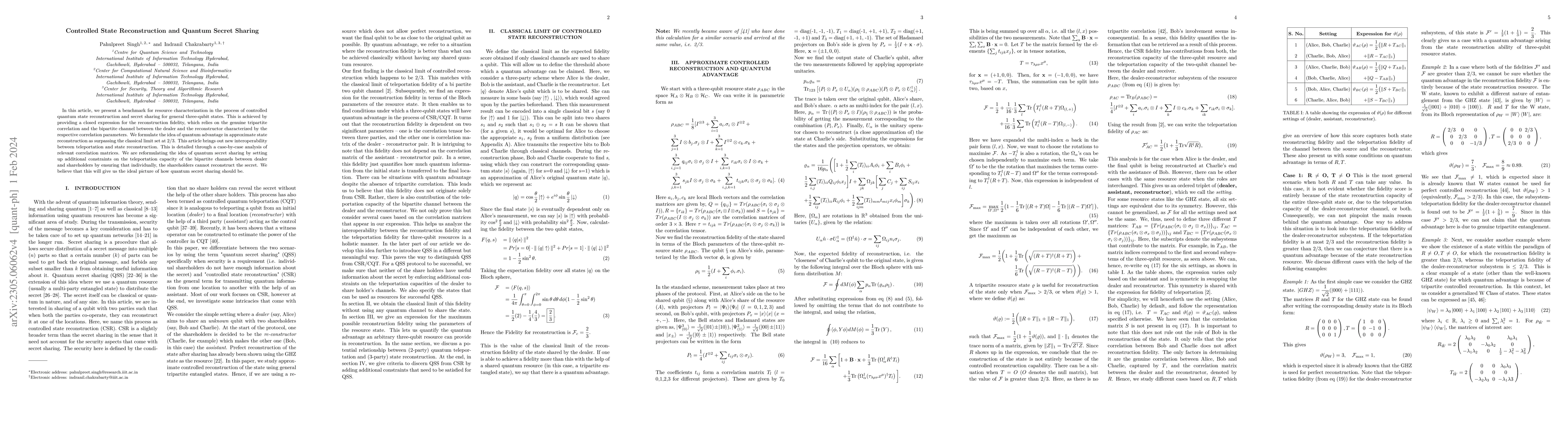 Thumbnail for Controlled State Reconstruction and Quantum Secret Sharing