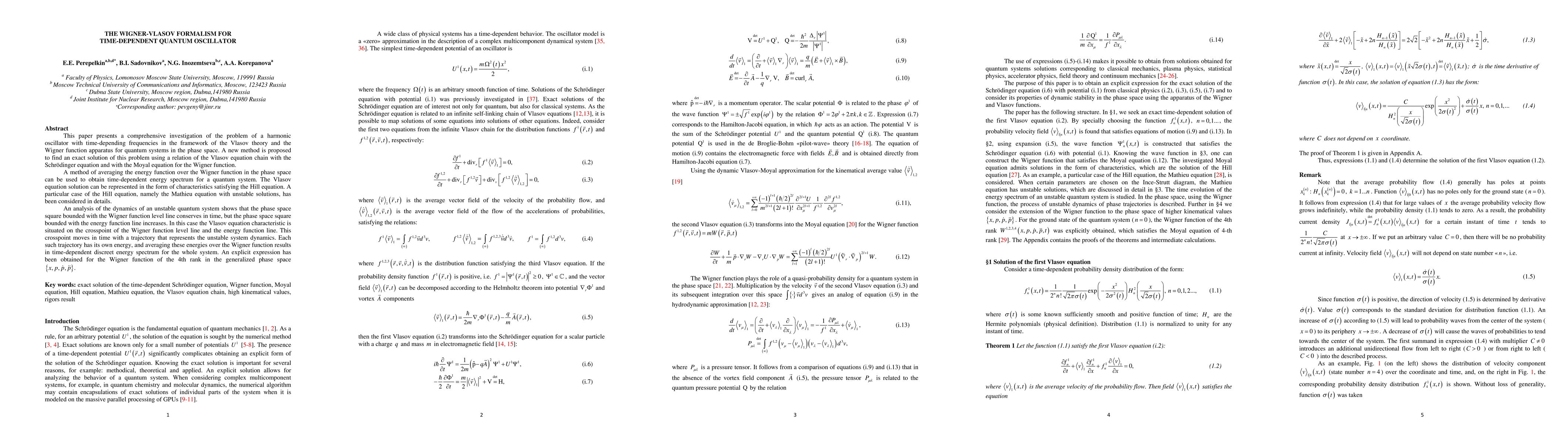 Thumbnail for The Wigner-Vlasov formalism for time-dependent quantum oscillator
