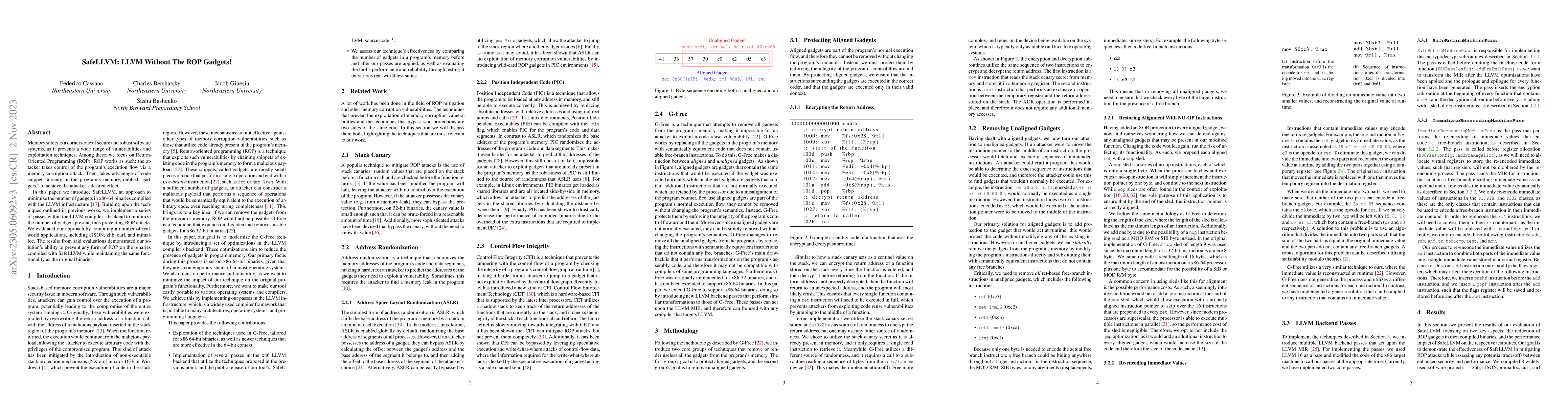 Thumbnail for SafeLLVM: LLVM Without The ROP Gadgets!