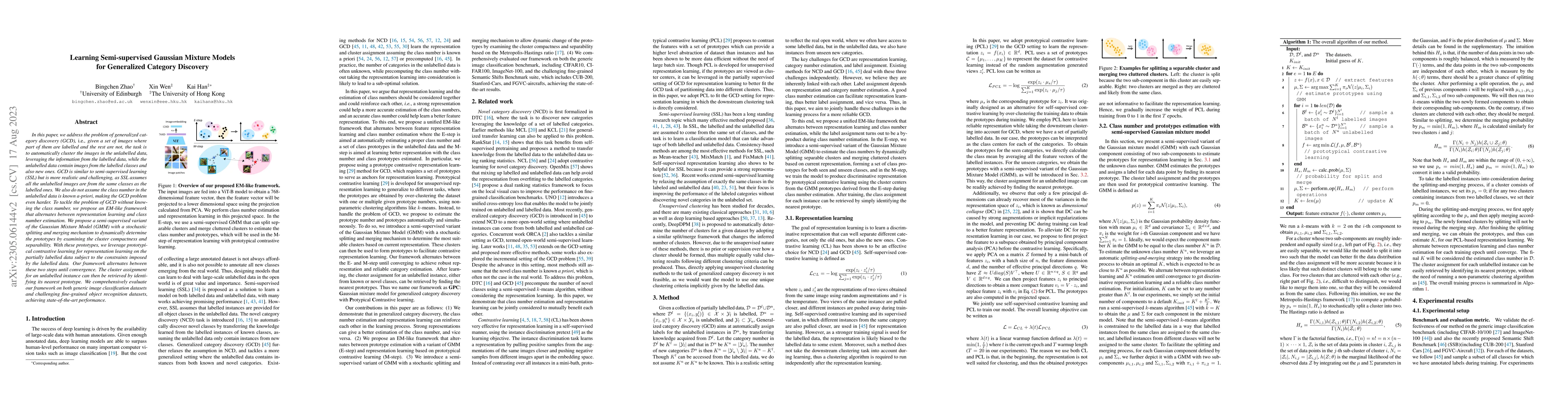 Thumbnail for Learning Semi-supervised Gaussian Mixture Models for Generalized
  Category Discovery