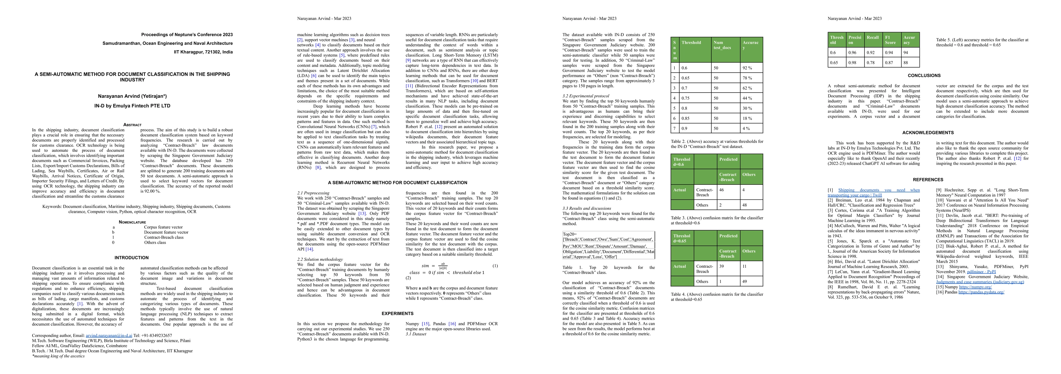 Thumbnail for A semi-automatic method for document classification in the shipping
  industry