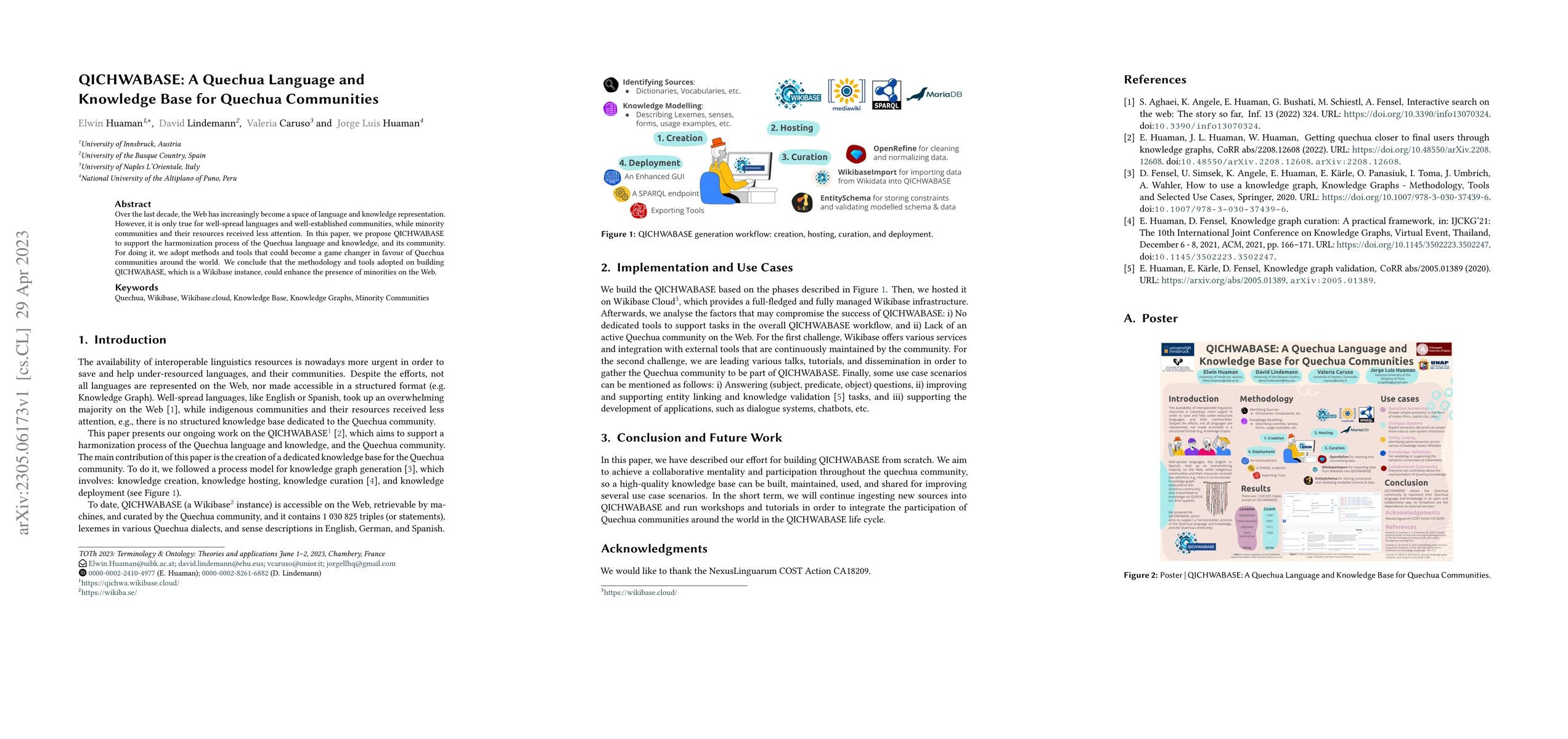 Thumbnail for QICHWABASE: A Quechua Language and Knowledge Base for Quechua
  Communities